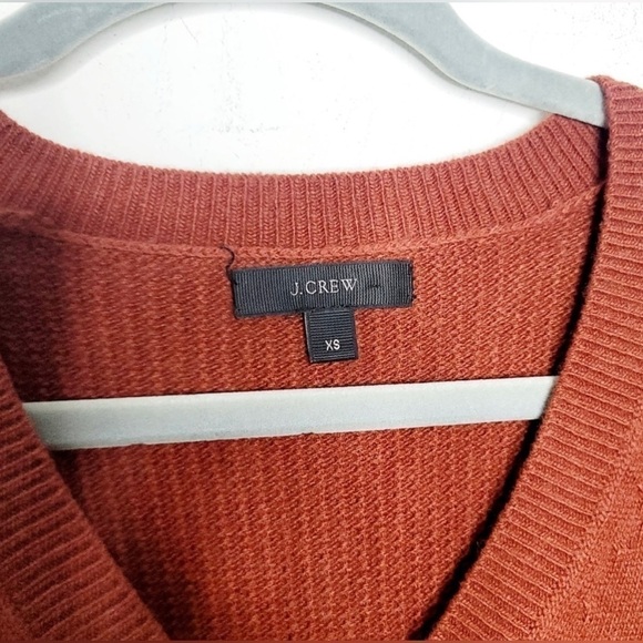 Nwot J Crew Brown Wool Blend V Neck Sweater Size Extra Small. - Picture 7 of 8